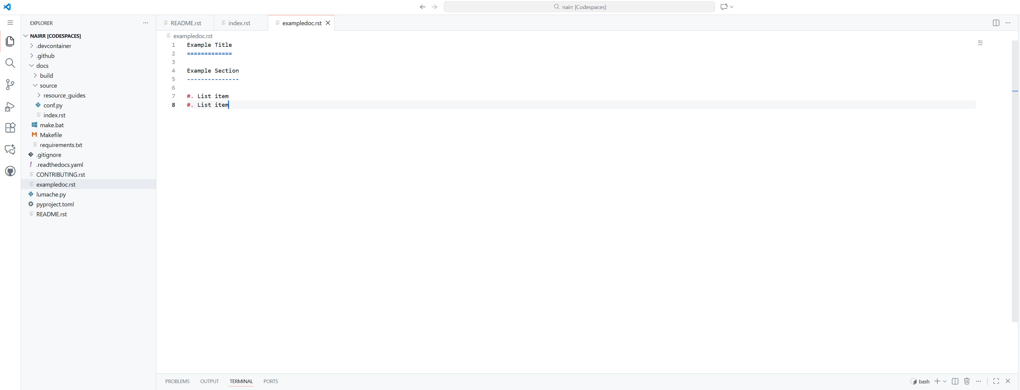 Example text added to a new file.