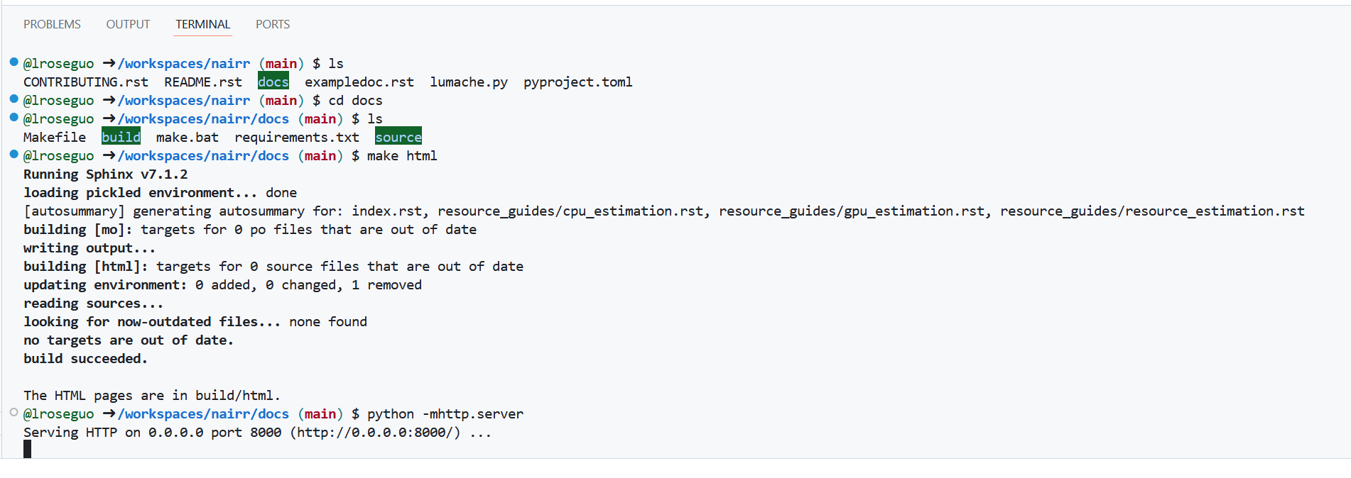Serving the ReadTheDocs build.